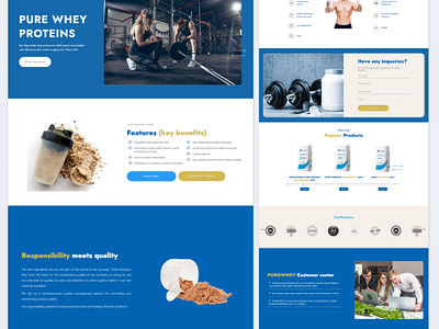 PURE WHEY PROTEINS WEB DESIGN corporate medical protein sport template ui webdesign wordpress