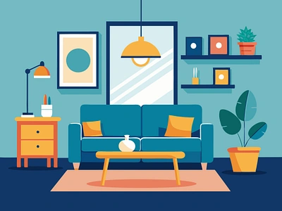 Sitting Room Illustration branding design graphic design illustration logo vector