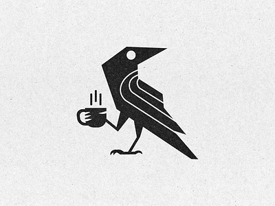 RAVN bird coffee drink icon logo raven tea