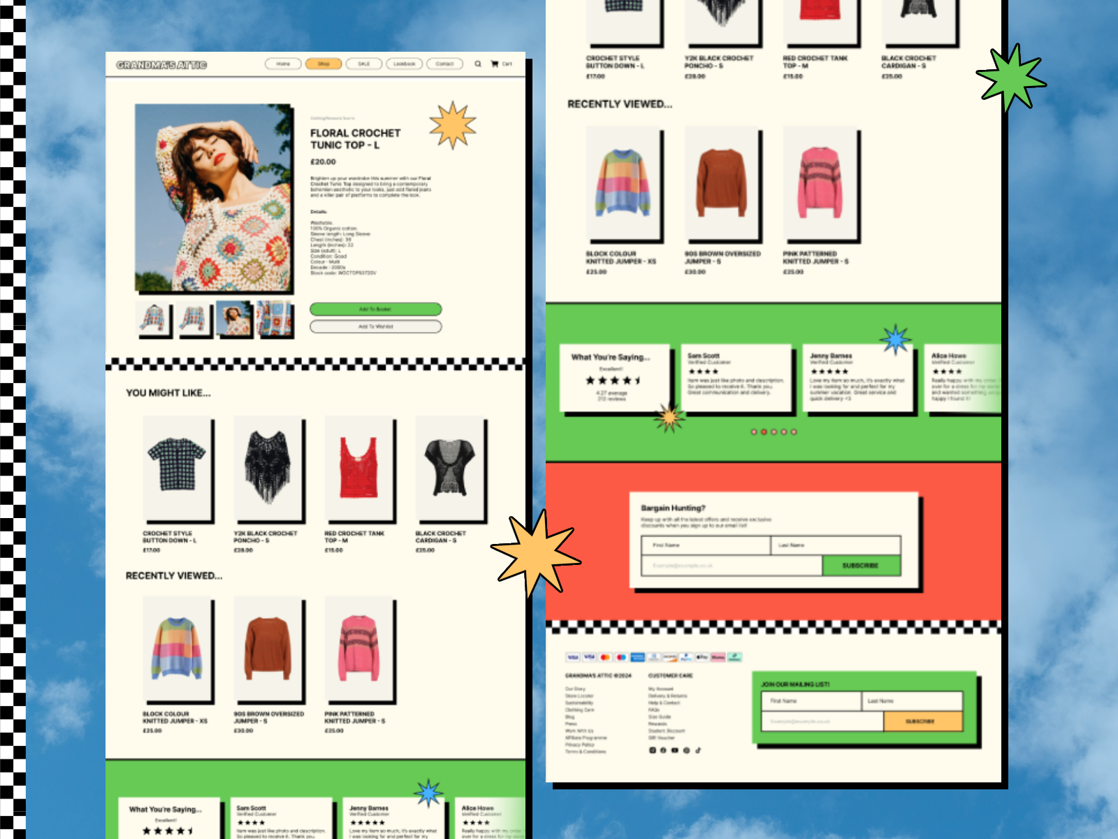 Example of GRANDMA'S ATTIC | Vintage Clothing Product Page