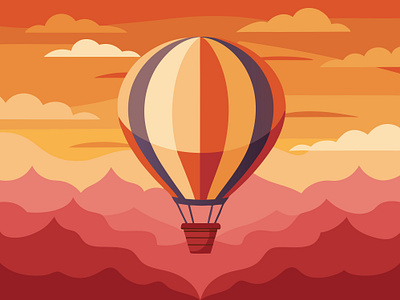 Air Balloon Illustration branding design graphic design illustration logo vector