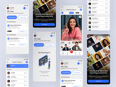 Zoom Like Meeting App - Mee.Ting app app design application bmv system integration pvt ltd bmvsi gmeet meeting mobileapp online meeting product design system integration ui ux video conference zoom