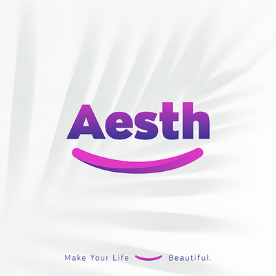 Aesth, Logo Design branding design graphic design illustration logo logotype smile typography