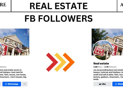 Real Estate Facebook SMM work animation branding design graphic design icon illustration logo ui ux vector