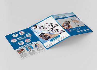 NextGenGP App Brochure advertising blue brochure brochure design colors corporate benefits design doctor graphic graphic design gray hand illustration logo logo design mobile print white