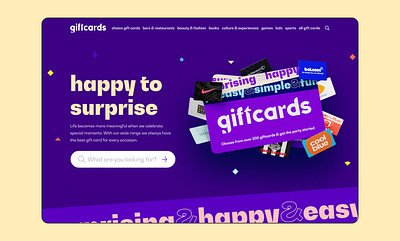 Giftcards - Website design ui ux web design website