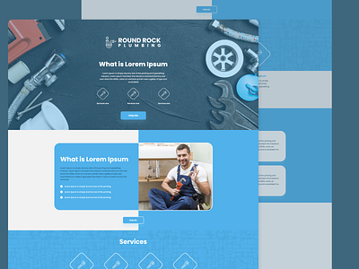 Online Plumbing Website: Landing Page UI Design design graphic design gui landing page landing page design landing page ui ui uiux user experience user interface uxui web ui web uiux website design website ui