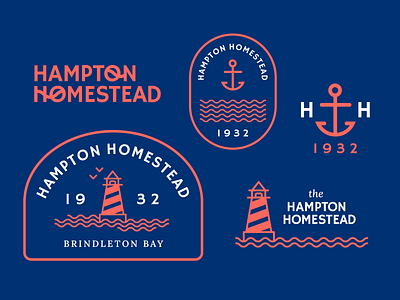 Coastal Logo & Badge Designs badge design branding coastal illustration logo nautical typography