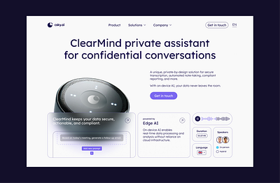 AI-Powered Private Assistant - Web Design ai artificial intelligence branding figma private assistant ui ui design web design web dev webflow