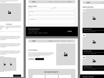 A Portfolio Wireframe personal portfolio portfolio portfolio wireframe uiux uiux design wireframe