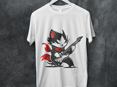 Black cat t-shirt design best t shirt black cat design branding design designer graphic design illustration logo rock cat t shirt t shirt design t shirt designs t shirts ui