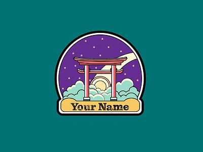 Your Name : Movie Badge anime badge branding dribbble dribbbleweeklywarmup graphic design illustration your name