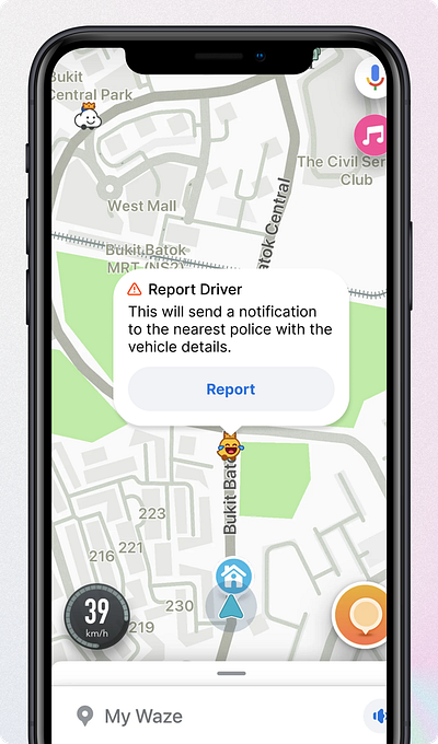 Waze - Report a Driver app design product design product designer ui uxdesign