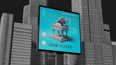 Minimal and Modern Billboard design billboard branding city billboard design design graphic design illustration label logo minimal minimal poster modern piano piano poster poster