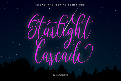 Starlight Cascade - Handwritten Font branding cascade design font graphic design illustration logo script starlight