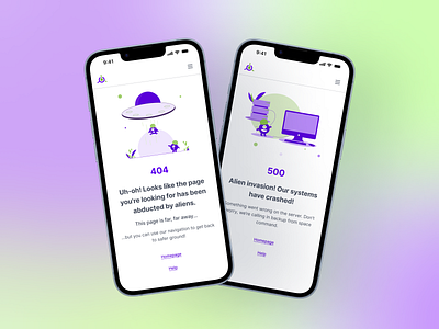 Error 404 app concept design interaction ui ux web