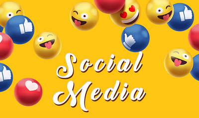 Social Media 2019 ads advertising blue colors design designs emoji facebook graphic design instagram like logo marketing orange pinterest reaction social social media twitter white