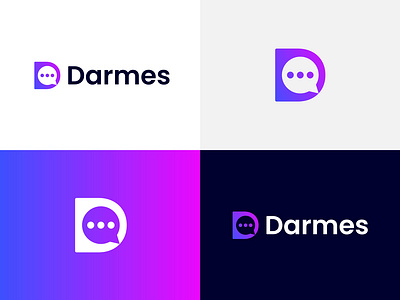 Darmes Logo Design for AI plataform, fast communication agility ai powered automation branding data driven design graphic design icon illustration instant connect logo logo design mark modern modern logo web3