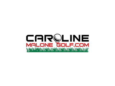 Golf Logo Design athletic logo caroline malone golf golf ball icon golf brand identity golf course logo golf enthusiast branding golf logo design grass elements modern golf branding sports logo