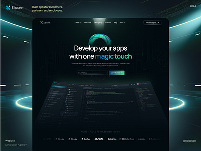 Elipsee - Development Landing Page homepage landing page productdesign ui uiinspiration uikit uiux web design webdesign webdevelopment website