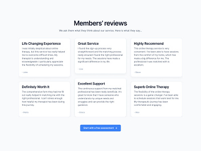 Reviews blue clean ui landing page reviews ui