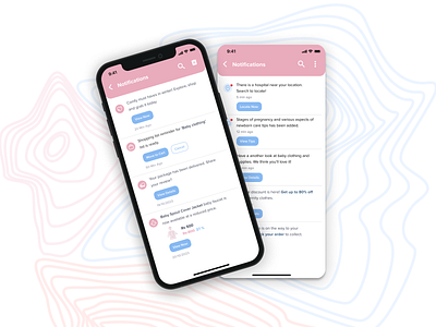 Organized Flow: Alerts & Calendar alert babyapp calendar ecommerce ecommercedesigns mobiledesigns mobileui notification notificationdesign pregnancytrackerapp reminder ui