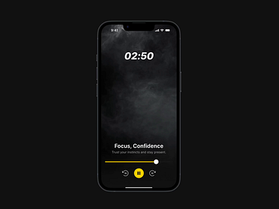 Session - Health & Fitness App For Athletes - Mindset Fit app countdown dark dark mode design figma fitness health ios mobile app prototype session smoke timer ui ux variables video