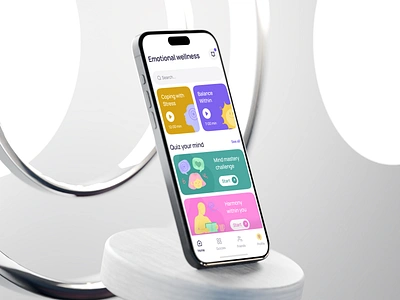 Explore Emotional Wellness | Mental Health App development emotional wellness inner balance mental health app mindfulness mobile wellness no code no code development nocode personal growth self care activities stress management ui ui design uidesign web design web development well being