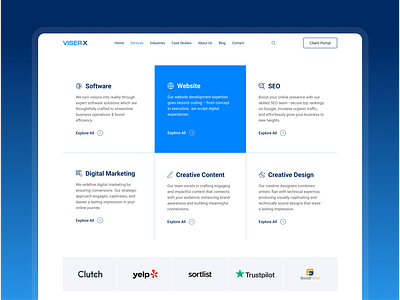 VISER X Service Category Page Design android application case studies design figma graphic design human centered design ios mobile app modern deisgn product design ui ui animation ui design ui ux ux ux design viser x website website ui design