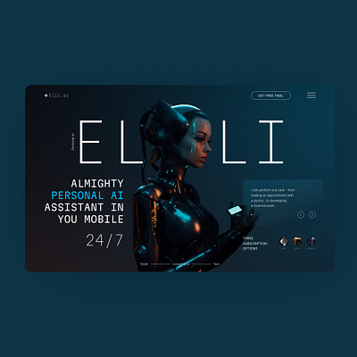 Personal AI assistant concept ai design figma ui web design