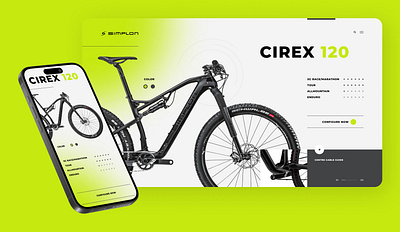 Cirex 120 page redesign bike design figma ui web design