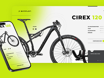 Cirex 120 page redesign bike design figma ui web design