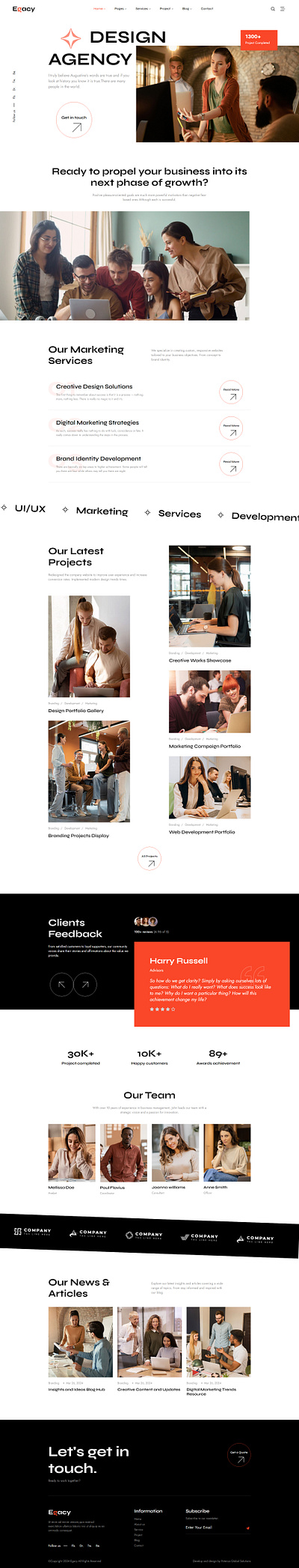 Egacy - Agency Portfolio HTML5 Template agency agency html template best agency html template blog bootstrap 5 clean corporate creative creative portfolio design agency portfolio showcase responsive startup agency video web design agency