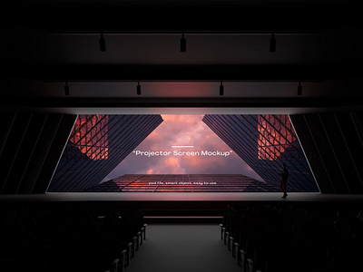 Projector Screen Mockup conference design graphic design meeting mock up seminar template