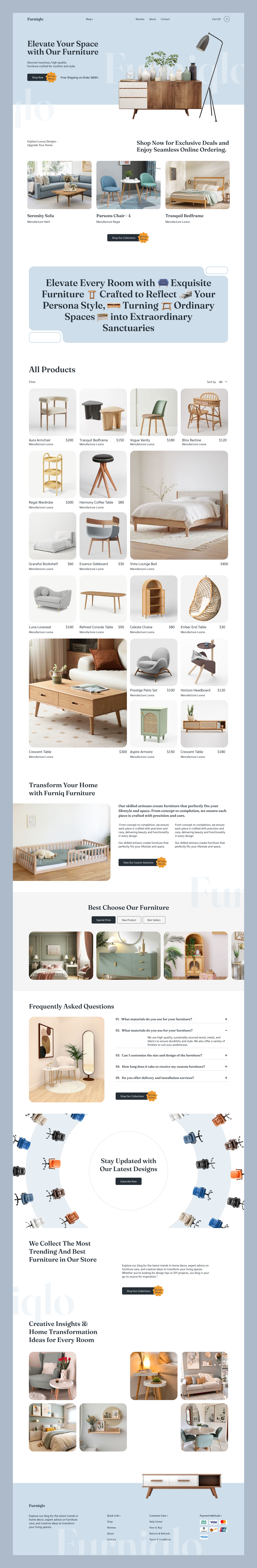 Furniture Website Design ecomercelanding page ecommerce designer ecommerce expert ecommerce website design furniture landing page design furniture web ui design furniture website design saleh saleh ahmed shopify designer shopify expert shopify website design store designer ui kit ui store uisaleh visual design web ui web ui design wordpress expert