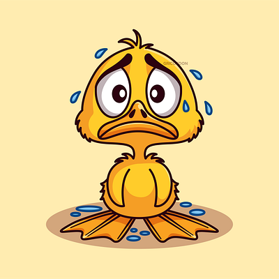 When you're scared but still look cute! 😰🦆 branding cartoon character characterdesign characterillustration cuteillustrations designcharacter graphic design mascot scared duck