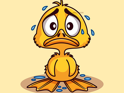 When you're scared but still look cute! 😰🦆 branding cartoon character characterdesign characterillustration cuteillustrations designcharacter graphic design mascot scared duck