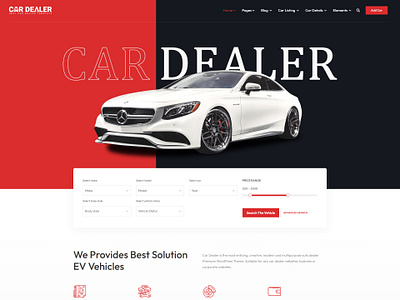 Car Dealer - Automotive Responsive React Template auto auto dealer automotive car car dealer car website formik forms inventory listing react react bootstrap react template react website responsive vehicle