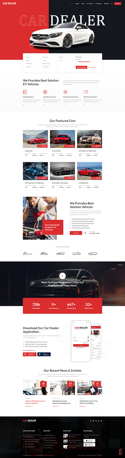 Car Dealer - Automotive Responsive React Template auto auto dealer automotive car car dealer car website formik forms inventory listing react react bootstrap react template react website responsive vehicle