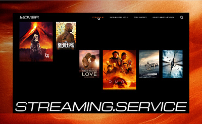 Movier - streaming service. Redesign Kinopoisk (swiss style) adaptive design design movies ui ux web design