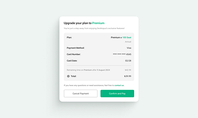 Payment Confirmation Modal dashboard modal typography ui ux vector