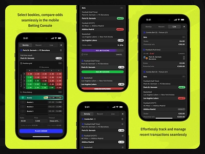 Mollybet: Classic mobile betslip analytics app betslip betting bookmaker dark gambling grid interface mobile modern mollybet neon product design sports trade trading ui ux user interface web design