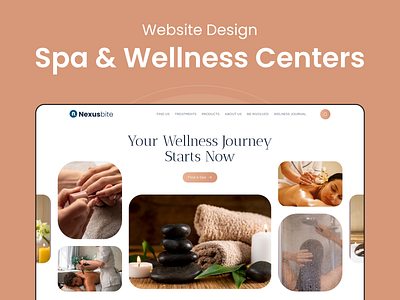 Spa and wellness center website creativity design family spa landing page massage mockup spa ui ui design ux web design website design wellness