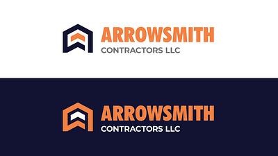 Arrowsmith Contractors LLC arrow blue home logo navy orange rennovation