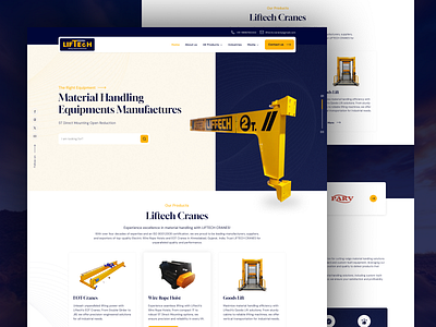 LifTech Website Design crane website liftech website manufacturers manufacturing website ui uiux ux website design website ui