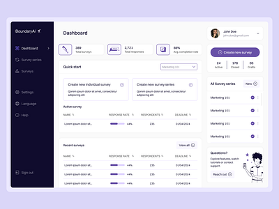 AI-Powered Survey Management Tool for Schools - UI/UX Design ai artificial intelligence figma illustration ui ui design ux