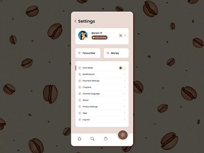 Day6- Settings Page 100dayschallenge coffee creative settingspage ui uidesign uxdesign