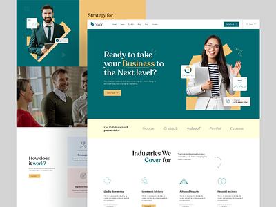 Business Consulting Landing Pages branding business colorful consultion design design inspiration illustration minimal minimalist template typogaphy ui uidesign webflow