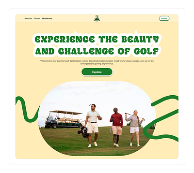 Golf Hero Section design golf golf website hero hero section landingpage ui ux website