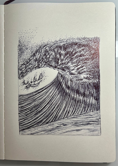 Ballpen Tide 🌊 ballpen design drawing illustration ocean sea sketch